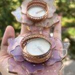 Resin Lotus Tealight Holder (Set of 2)